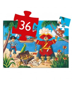 Puzzle - Le pirate et son trésor (36 pcs)