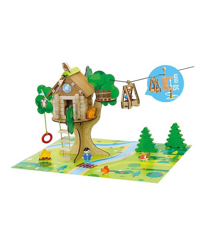 La cabane perchée et sa tyrolienne La cabane perchée et sa tyrolienne