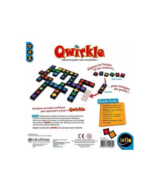 Règle du jeu Qwirkle Cubes - jeu de société