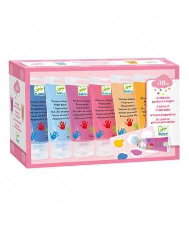 6 tubes de peinture à doigts - sweet