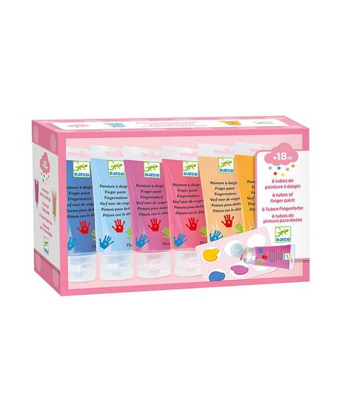 6 tubes de peinture à doigts - sweet