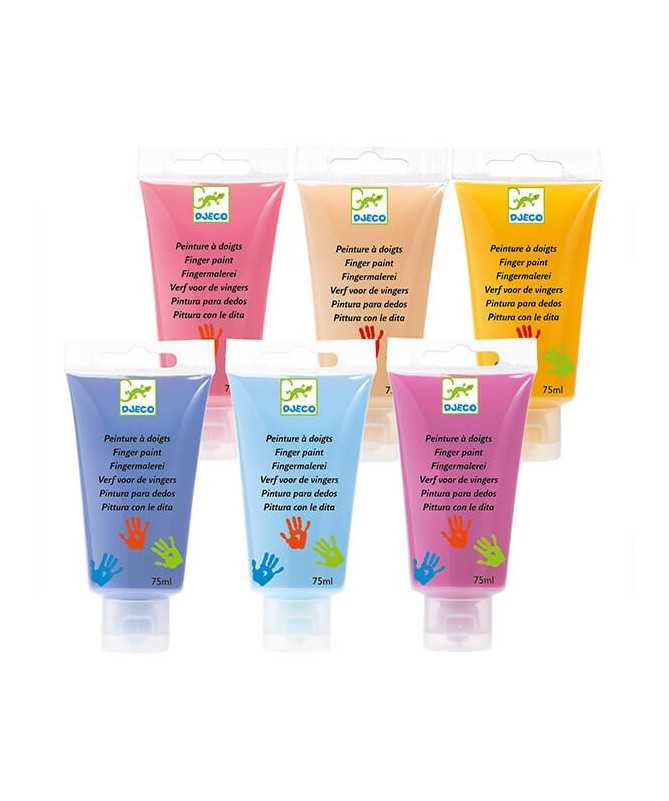 6 tubes de peinture à doigts - sweet
