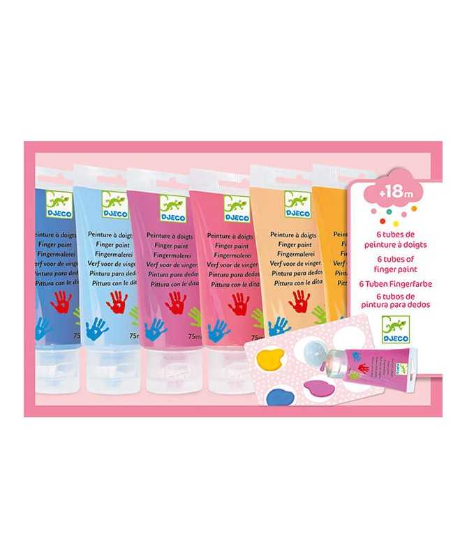 6 tubes de peinture à doigts - sweet