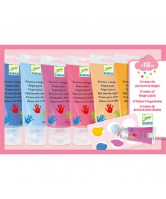 6 tubes de peinture à doigts - sweet