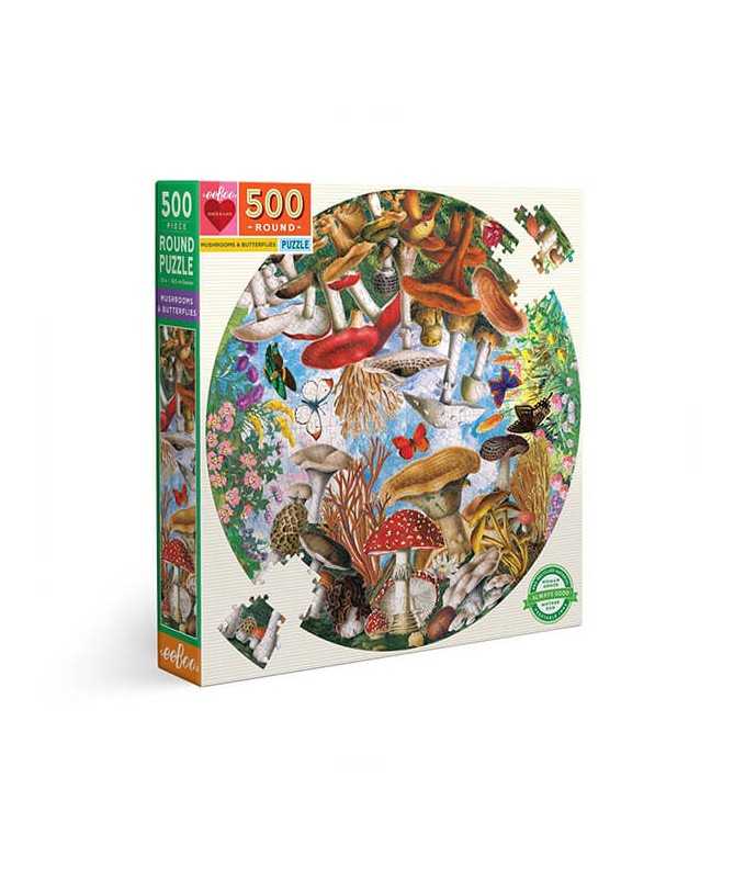 Puzzle - Mushrooms & Butterflies (500 pcs)