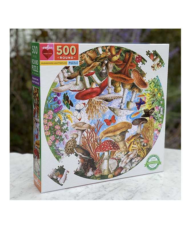 Puzzle - Mushrooms & Butterflies (500 pcs)