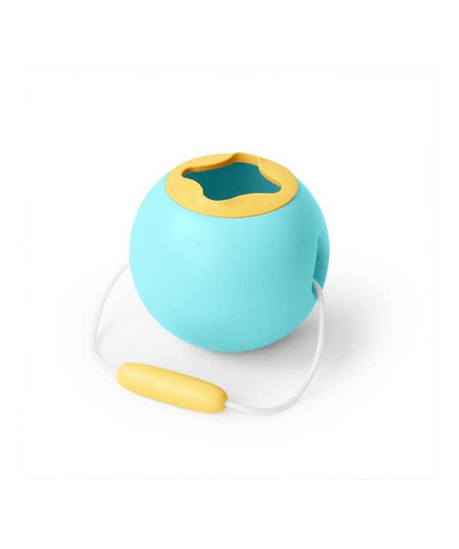 Jouet de Plage - Seau ballon - Mini Ballo Bleu et Jaune - 16 cm