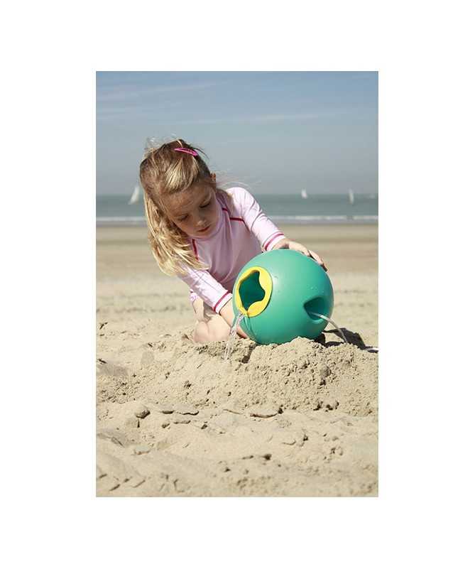 Jouet de Plage - Seau ballon - Ballo Bleu et Jaune - 20 cm