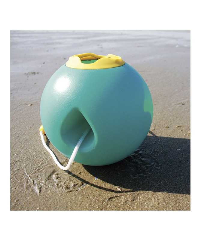 Jouet de Plage - Seau ballon - Ballo Bleu et Jaune - 20 cm