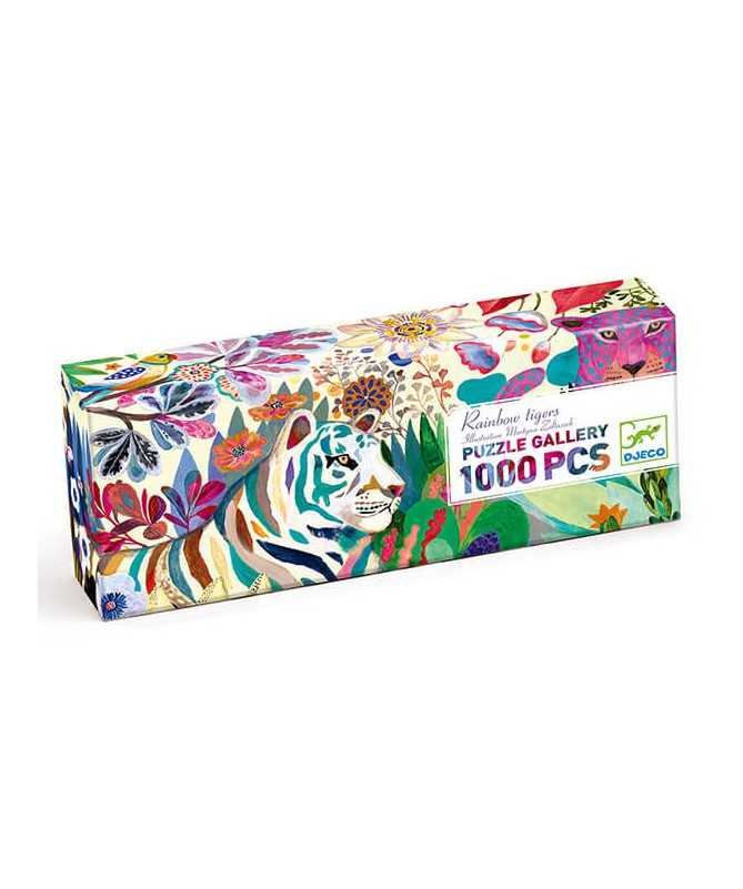 Puzzle - Rainbow tigers (1000 pcs)