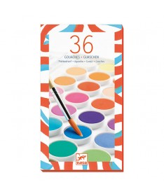 Palettes de peinture - 36 pastilles de gouache