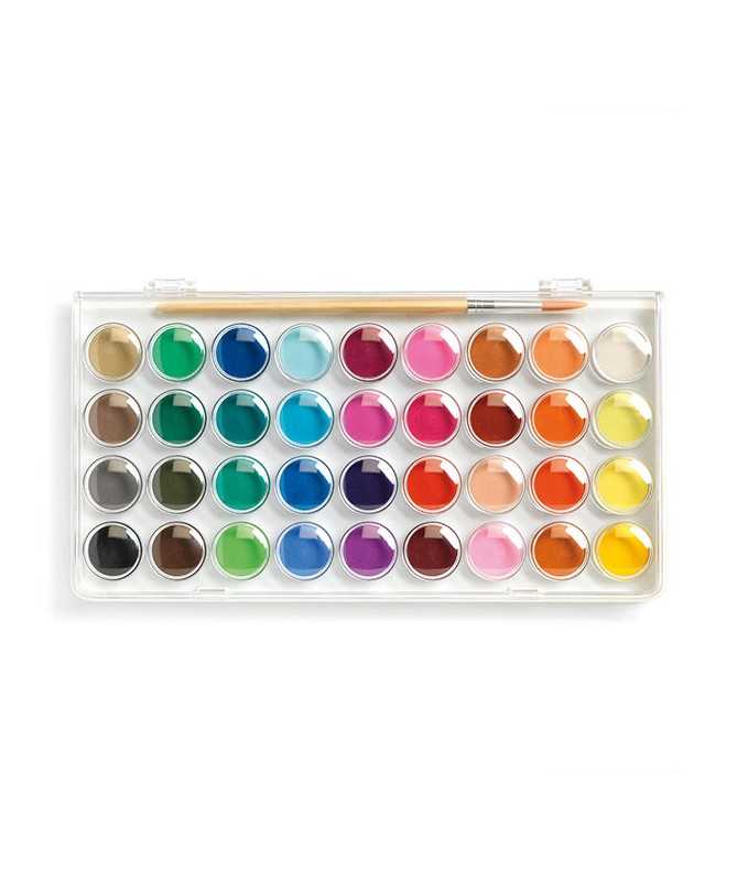 Palettes de peinture - 36 pastilles de gouache